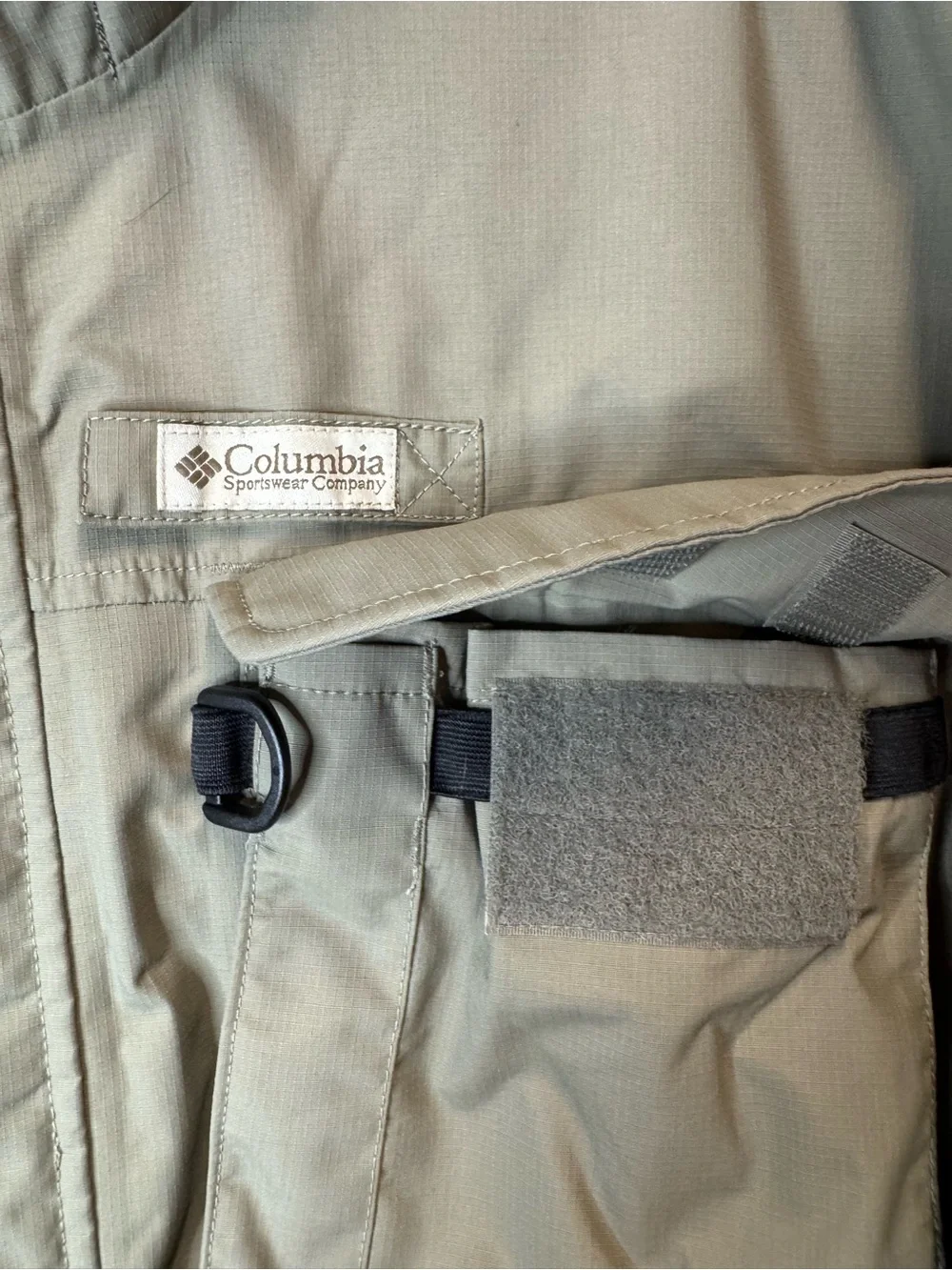Columbia PFG Men’s L Vintage Fishing Jacket Hooded Utility Multi Pocket Y2K